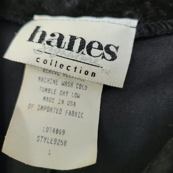 Vintage Hanes Signature Collection Women's Shift Velvet Dress L Black Polyester - Picture 2 of 8